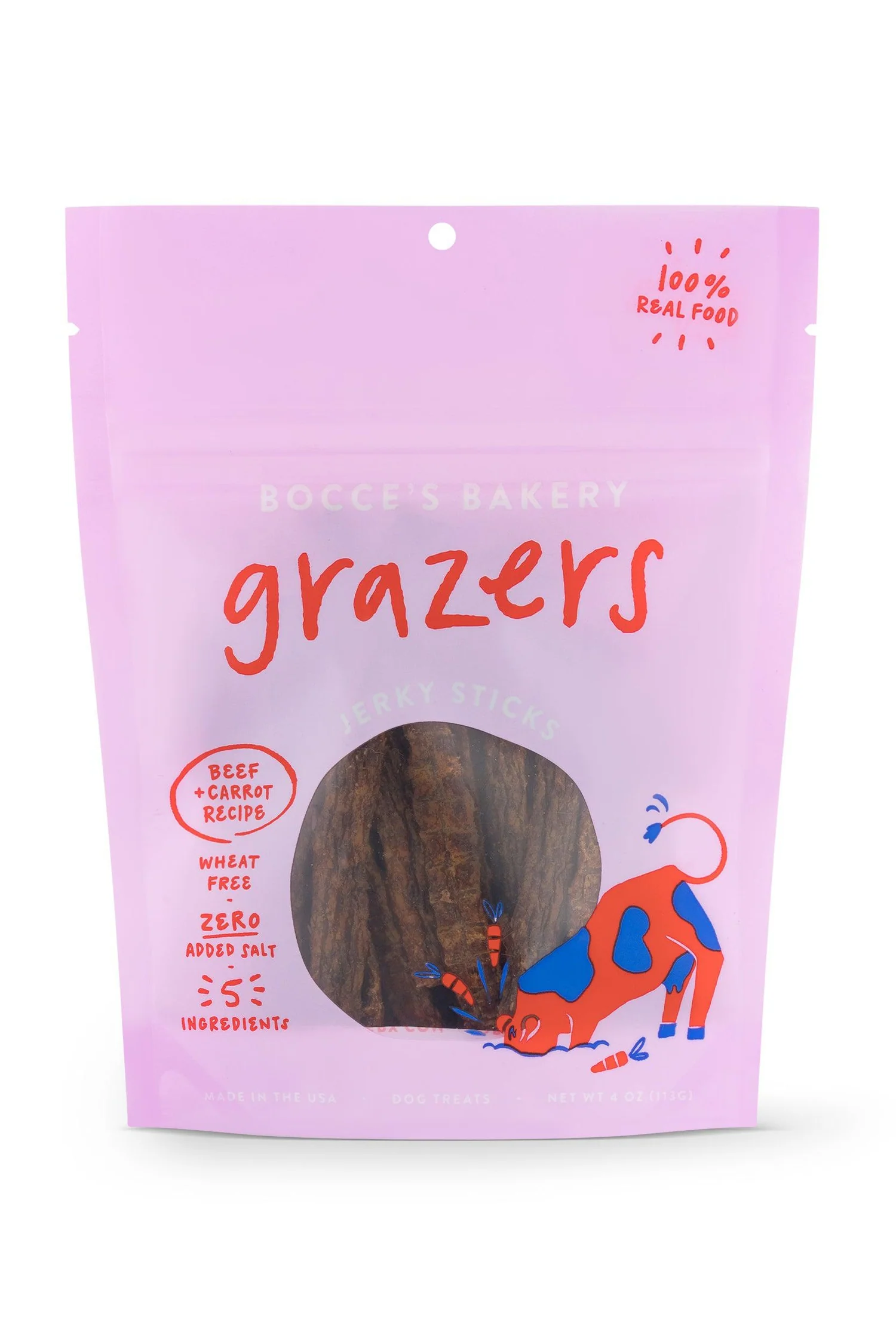 Bocce's Grazers Beef Jerky Dog Treats