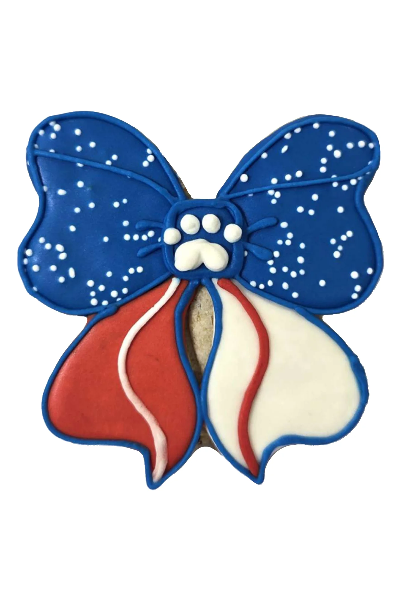 Doggie Express 4th of July Bow Bakery Cookie