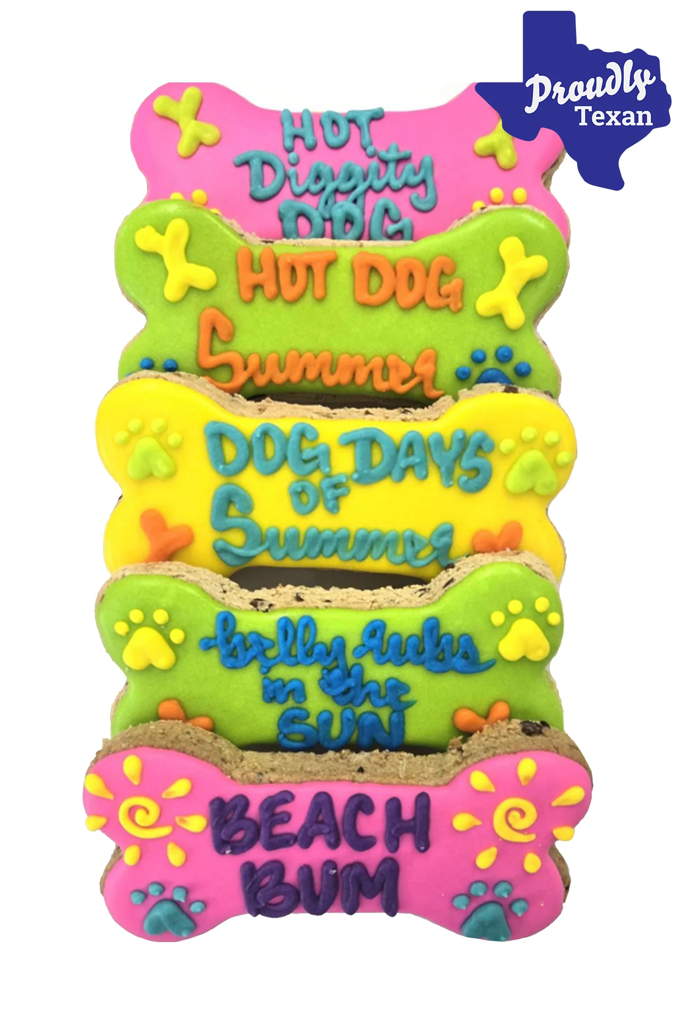 Doggie Express Summer Assorted Bones Bakery Cookie
