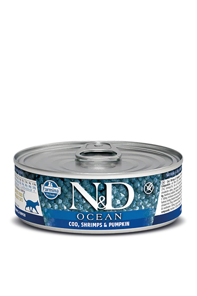 Farmina N&D Ocean Cod, Shrimp, and Pumpkin Stew Wet Cat Food