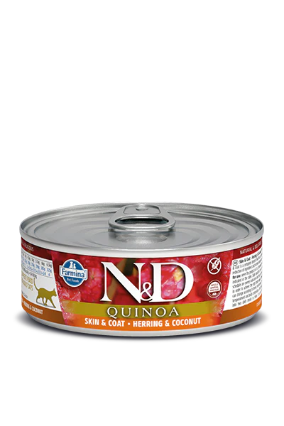 Farmina N&D Quinoa Skin and Coat Herring and Coconut Wet Cat Food