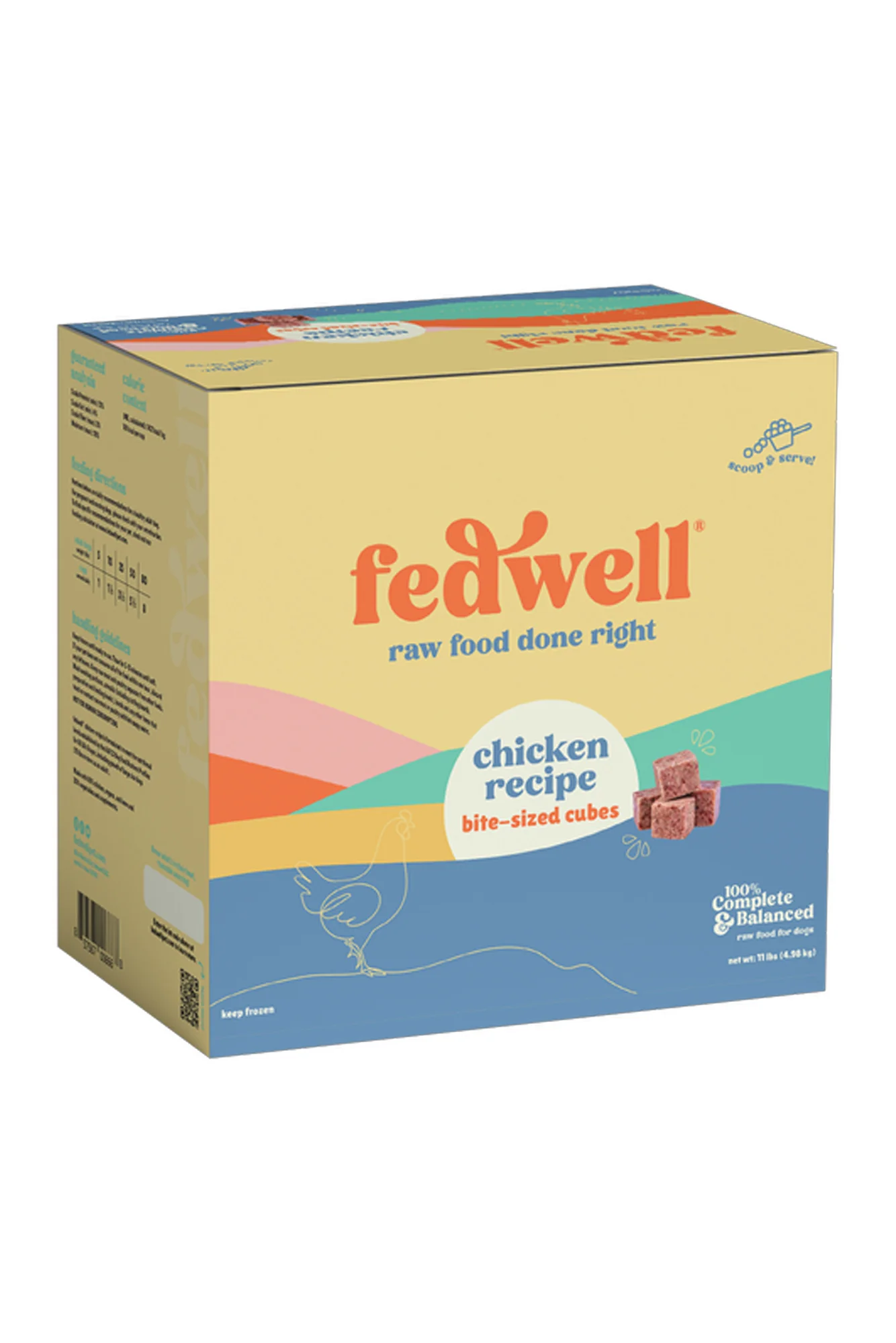 Fedwell Chicken Cubes Raw Dog Food - Image 2