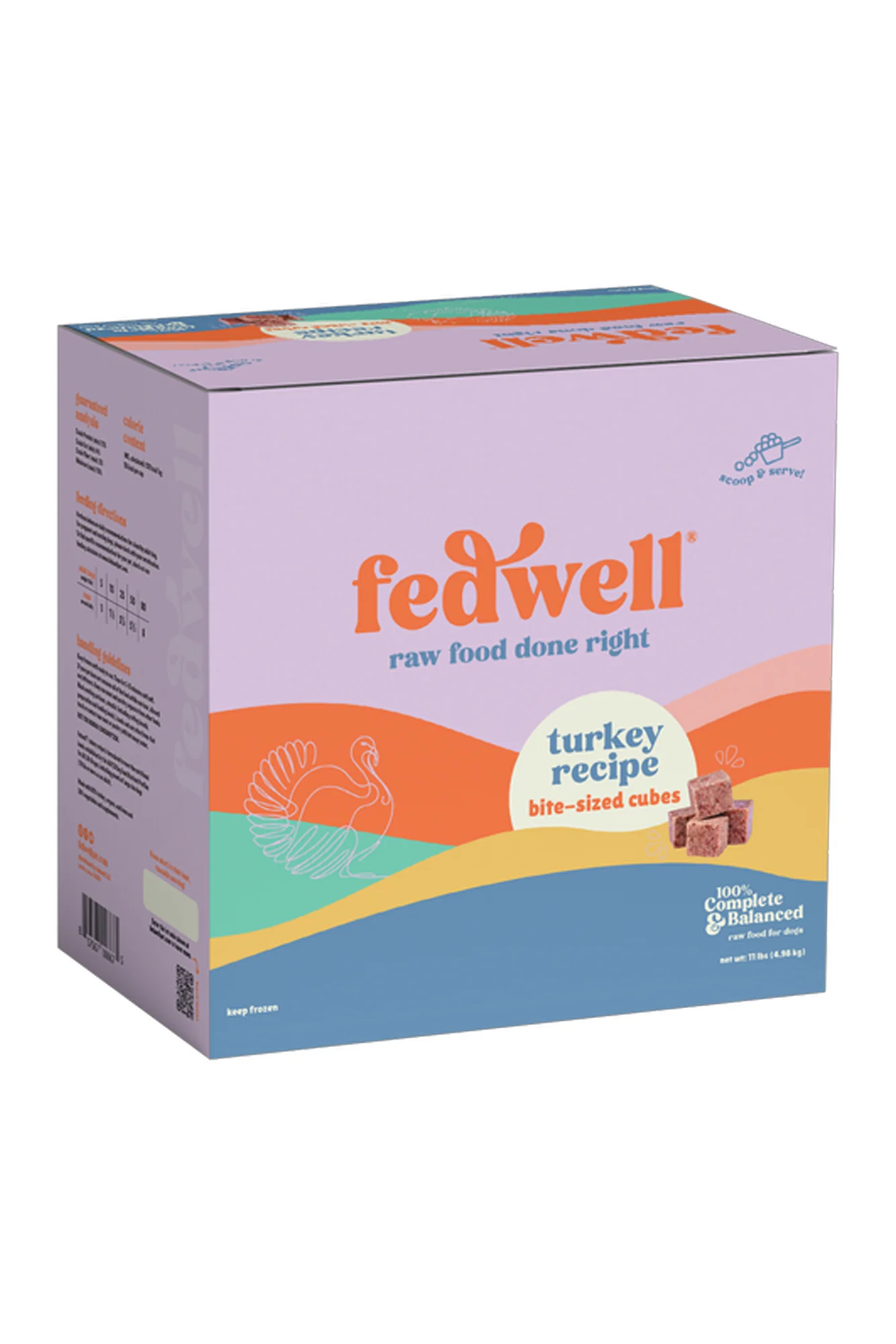 Fedwell Turkey Cubes Raw Dog Food - Image 2