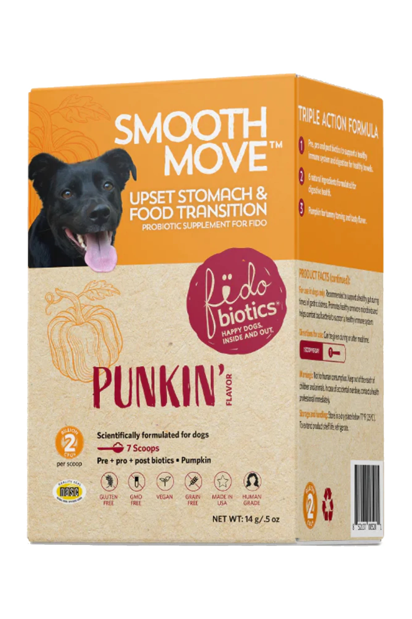 Fidobiotics Smooth Move Digestive Dog Supplement