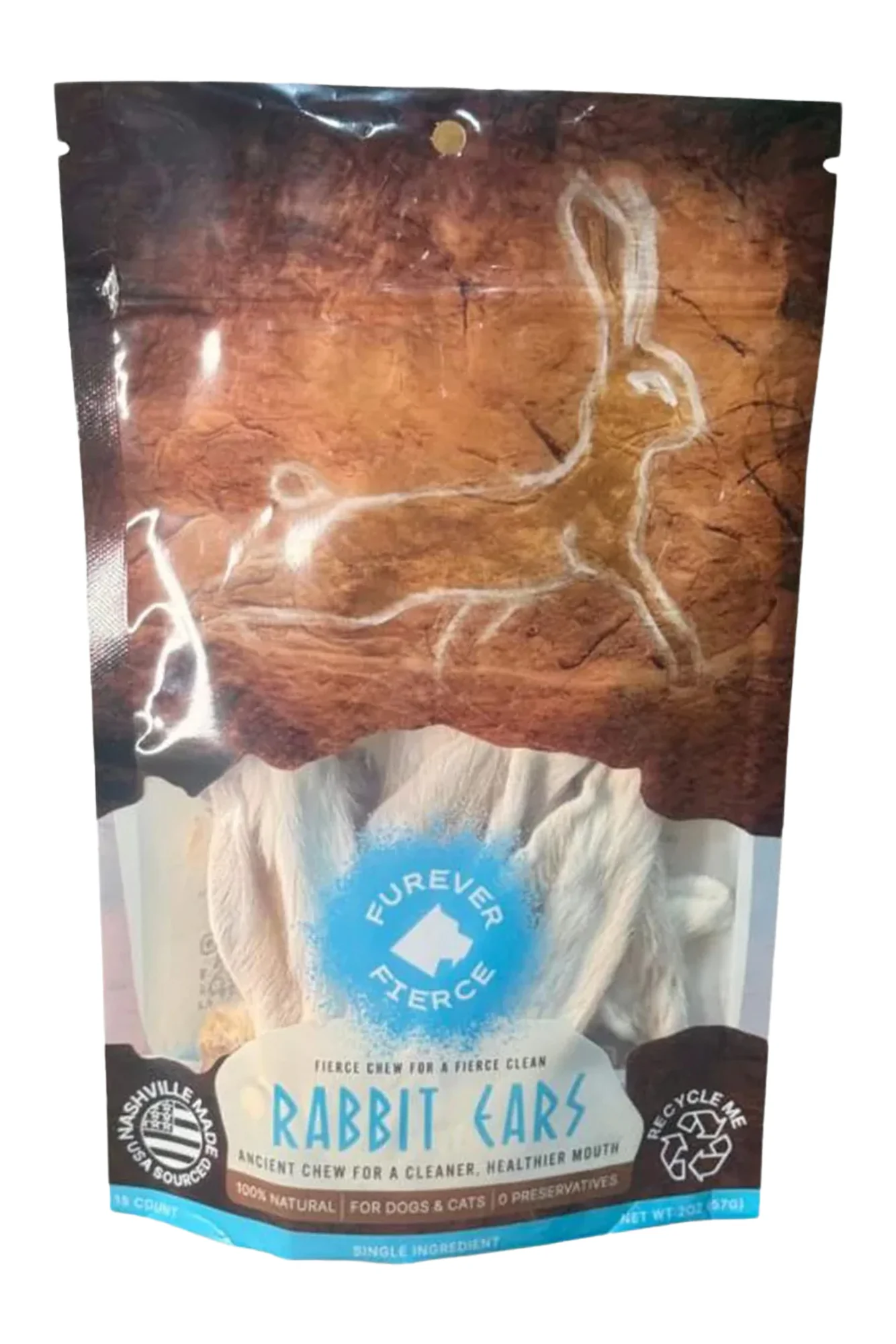 Furever Fierce Rabbit Ears Freeze-Dried Dog Treats