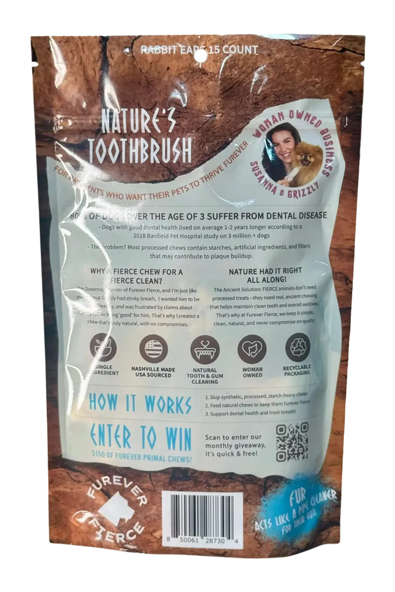 Furever Fierce Rabbit Ears Freeze-Dried Dog Treats - Image 2