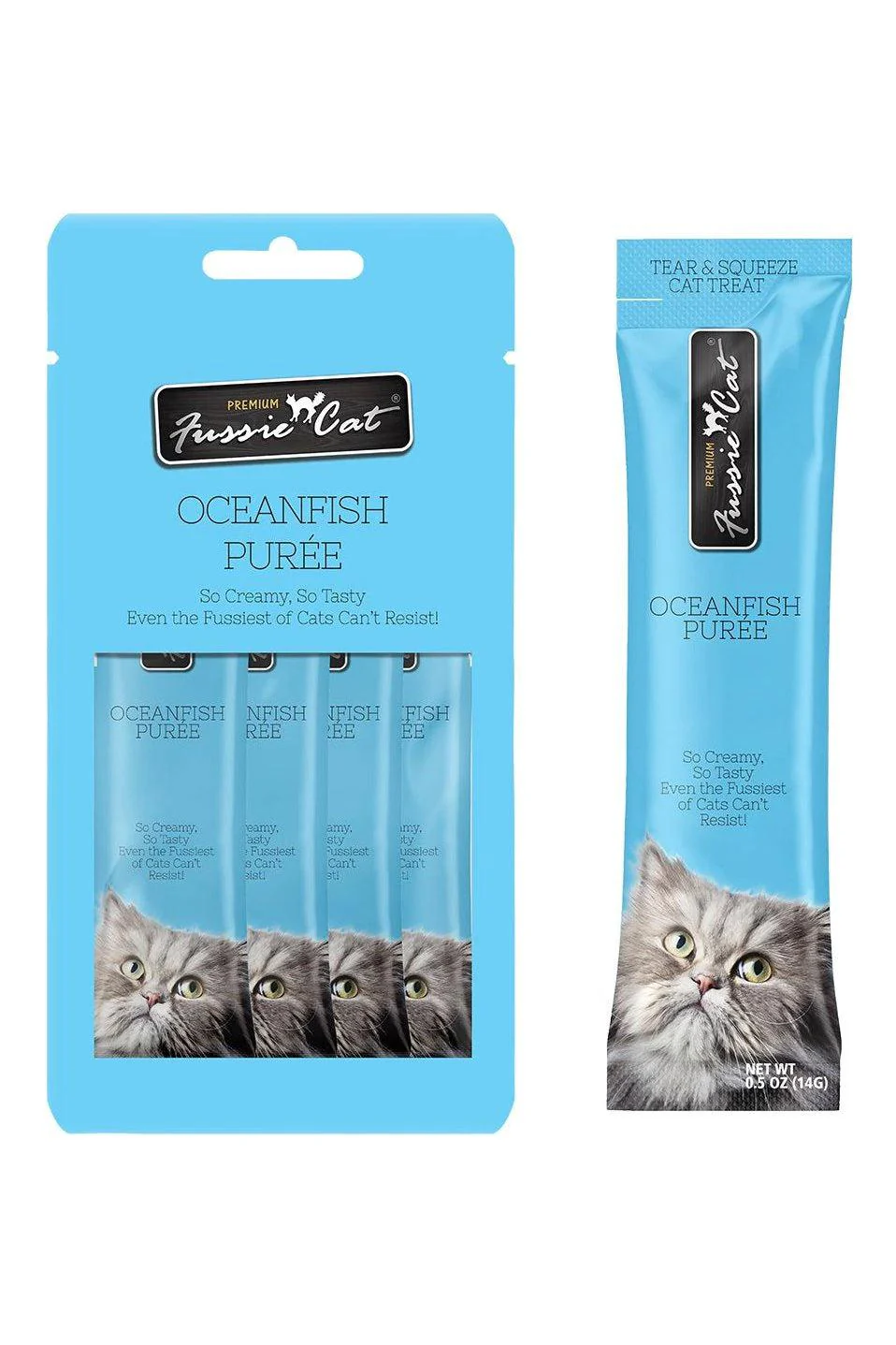 Fussie Cat Ocean Fish Puree Cat Treats