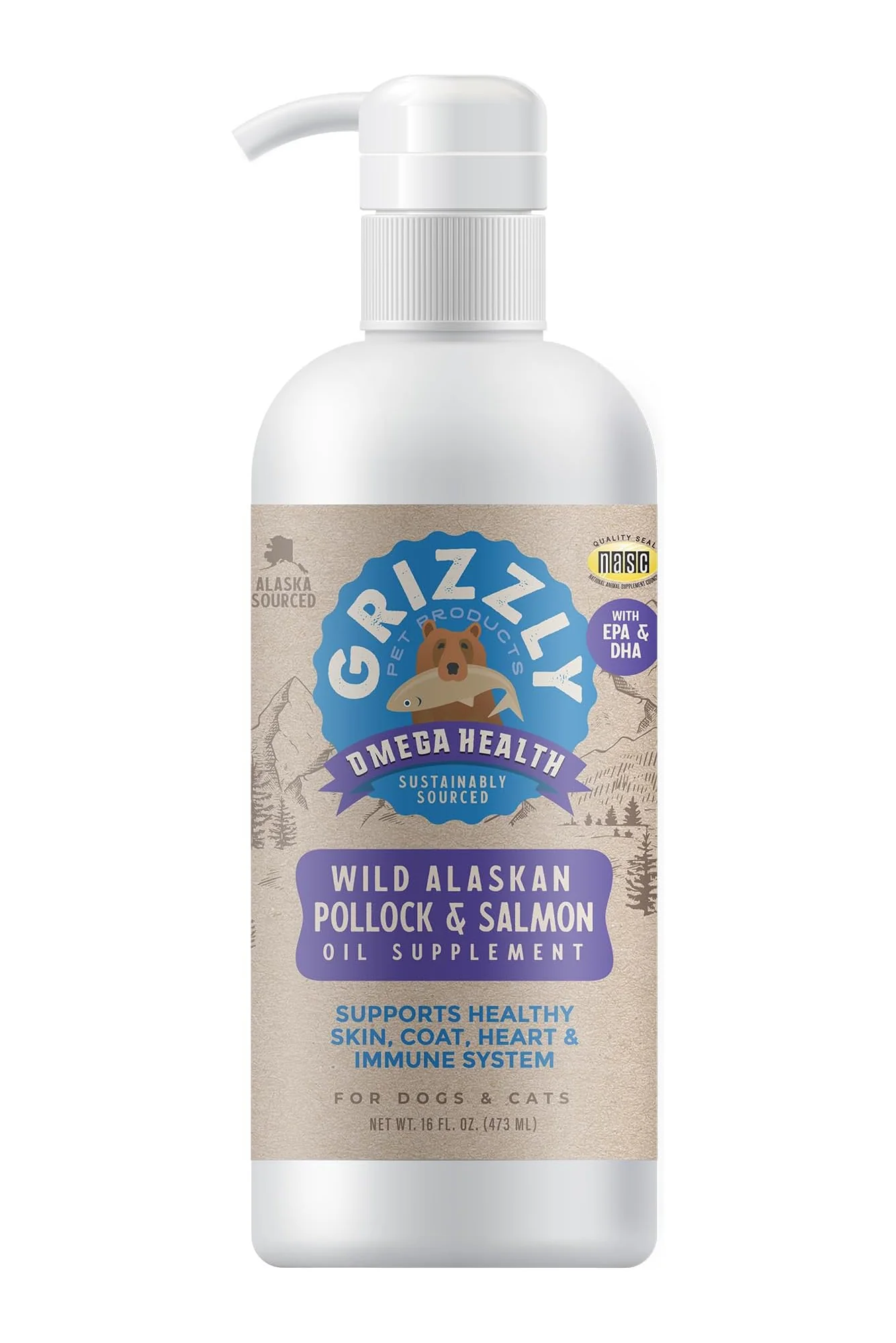 Grizzly Salmon Oil Cat Supplement