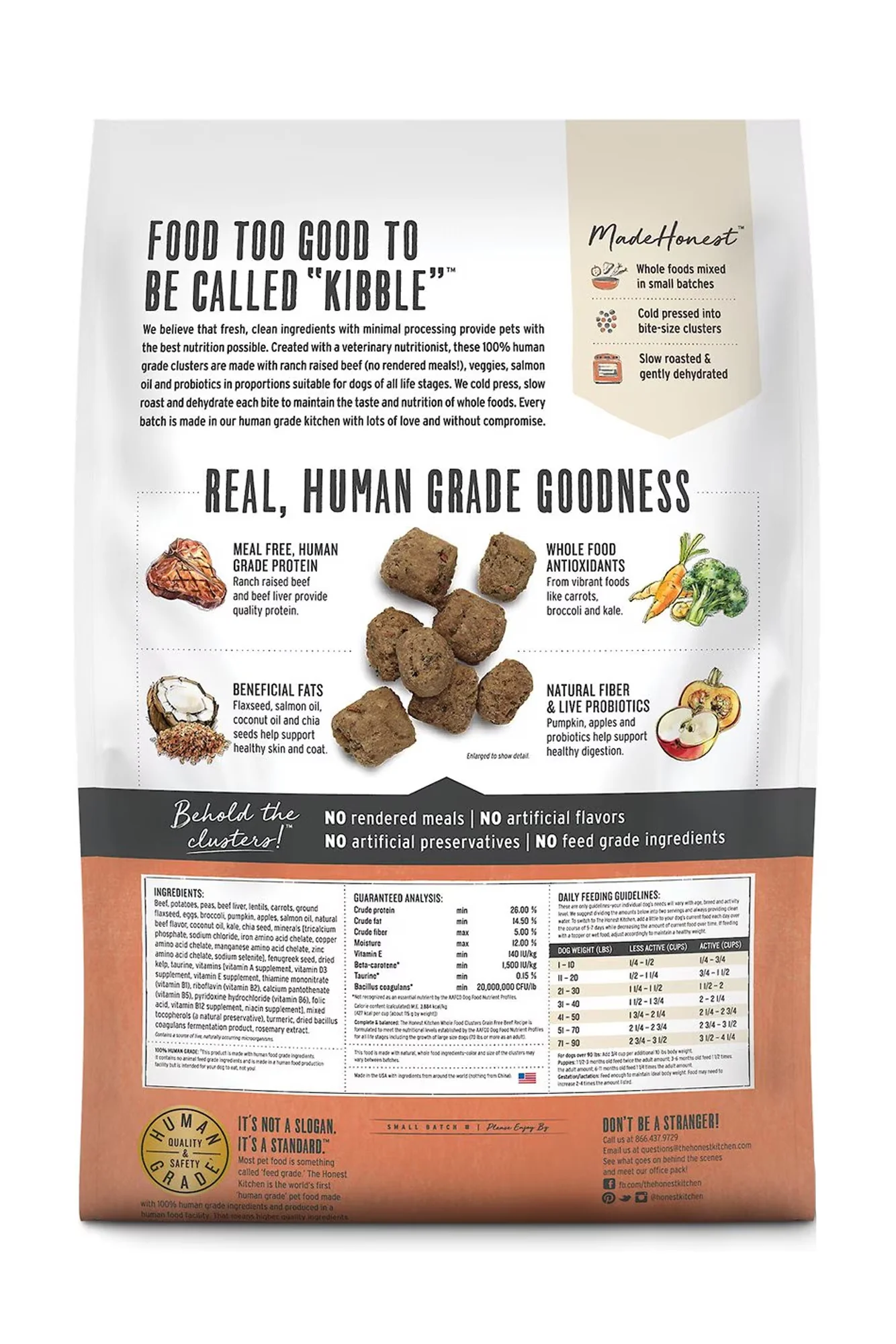 The Honest Kitchen Whole Food Grain-Free Beef Clusters Dry Dog Food - Image 2