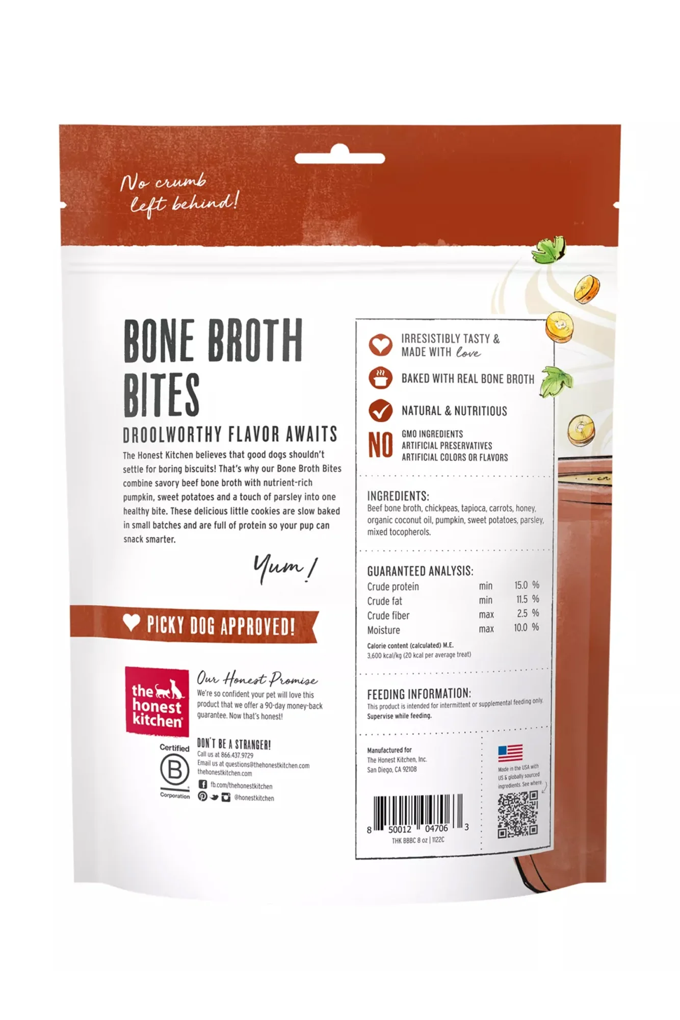 The Honest Kitchen Beef Bone Broth Bites Dog Treats - Image 2