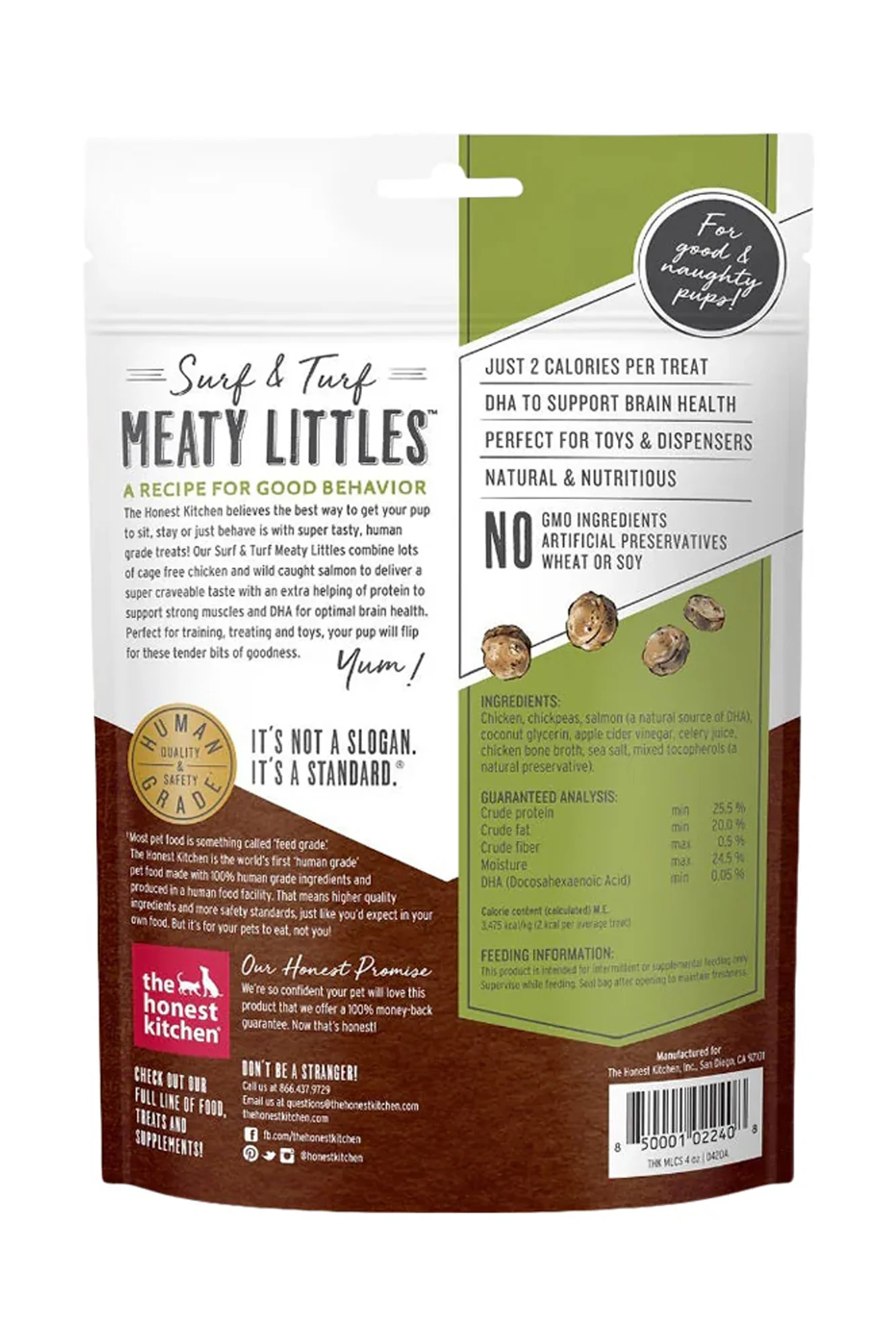 The Honest Kitchen Surf and Turf Meaty Littles Chicken and Salmon Dog Treats - Image 2