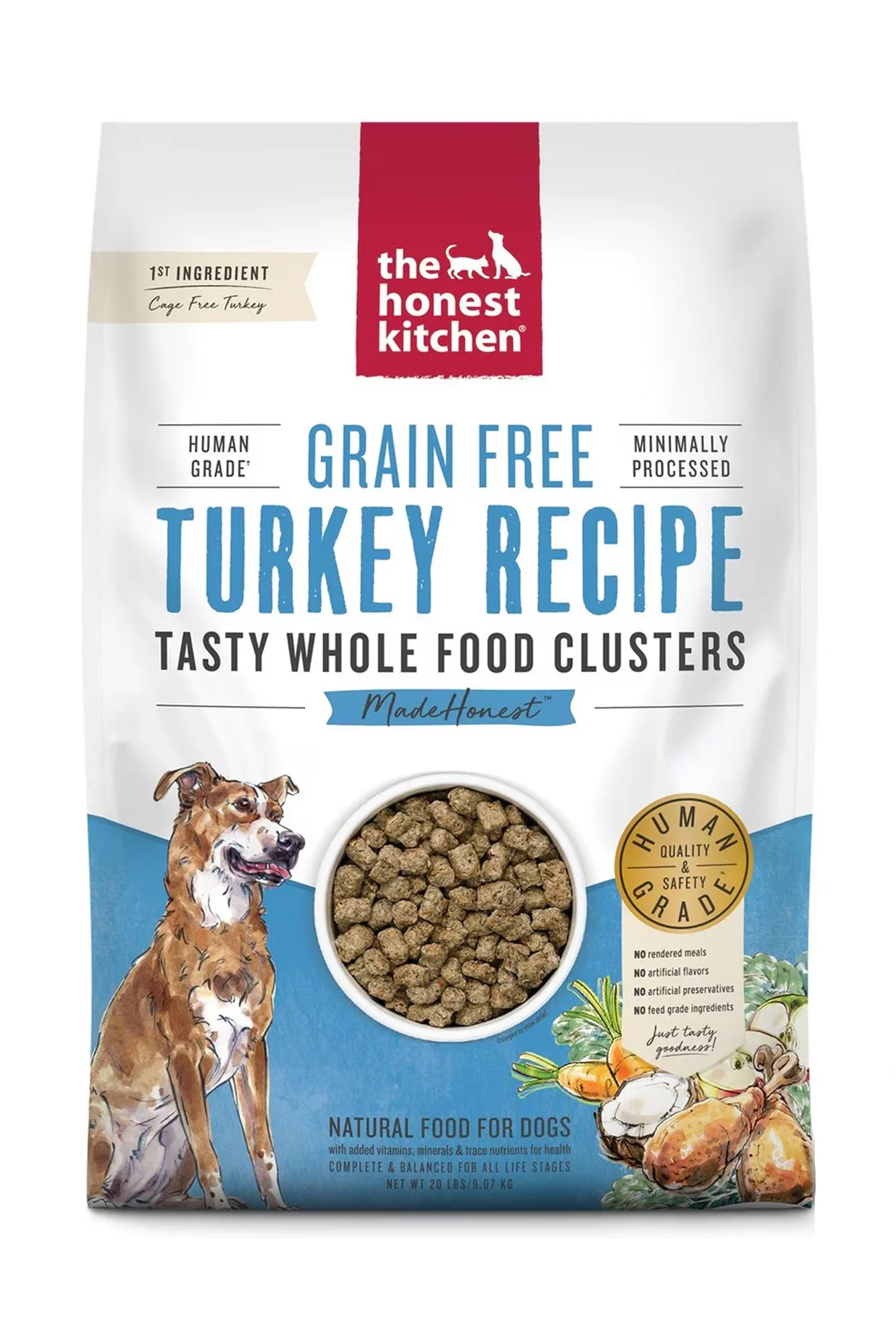 The Honest Kitchen Whole Food Grain-Free Turkey Clusters Dry Dog Food
