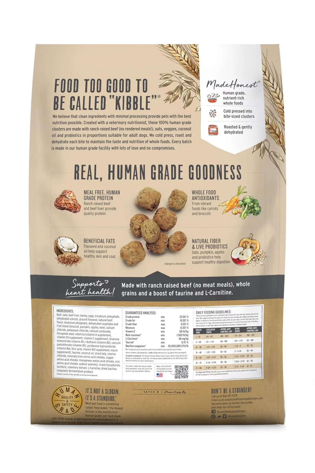 The Honest Kitchen Whole Food Whole Grain Beef and Oats Clusters Dog Food - Image 2