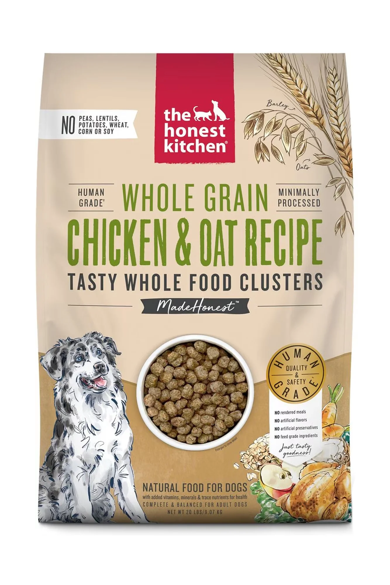 The Honest Kitchen Whole Food Whole Grain Chicken and Oats Clusters Dog Food