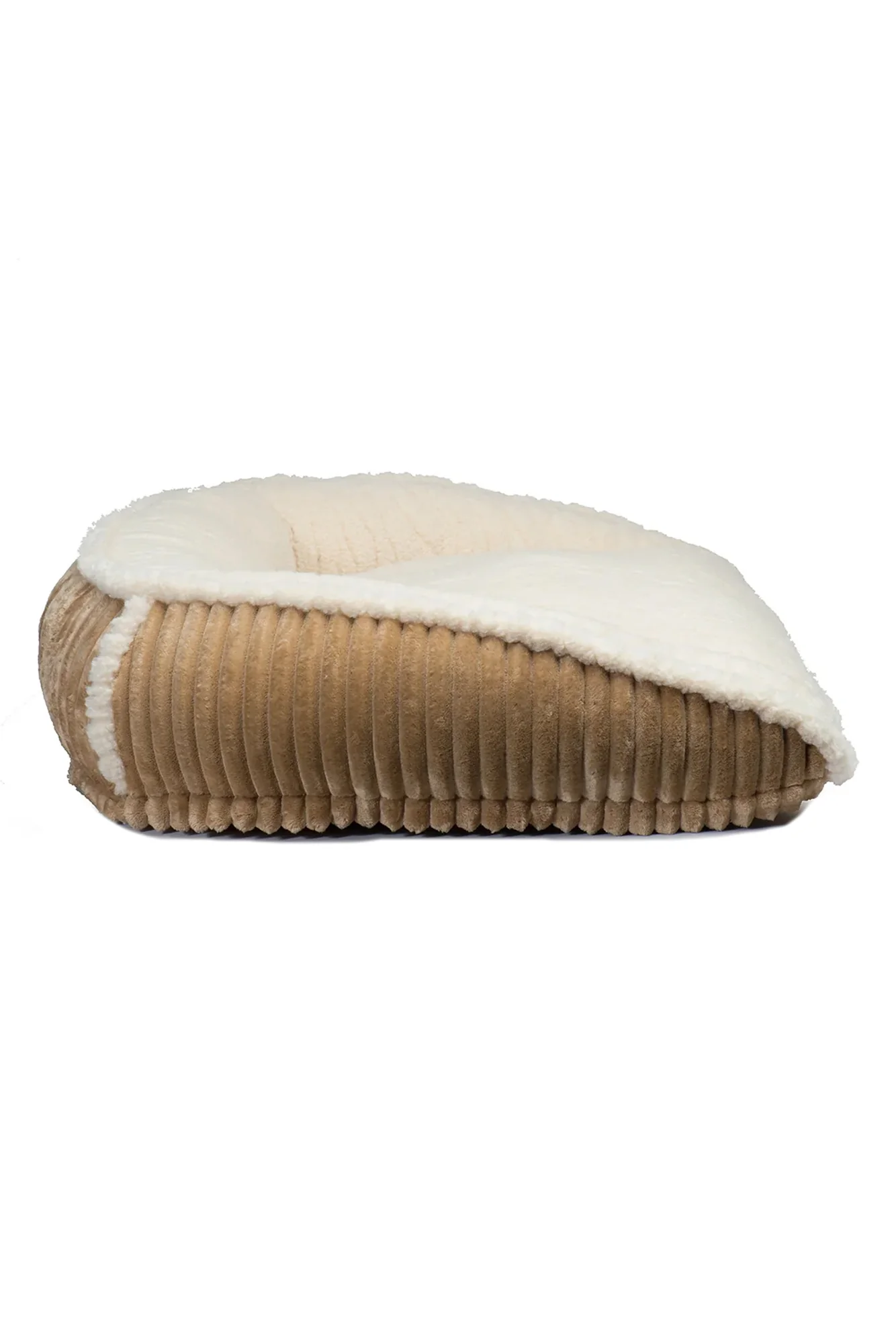 HuggleHounds Scout Perfect Khaki Bolster Dog Bed - Image 2