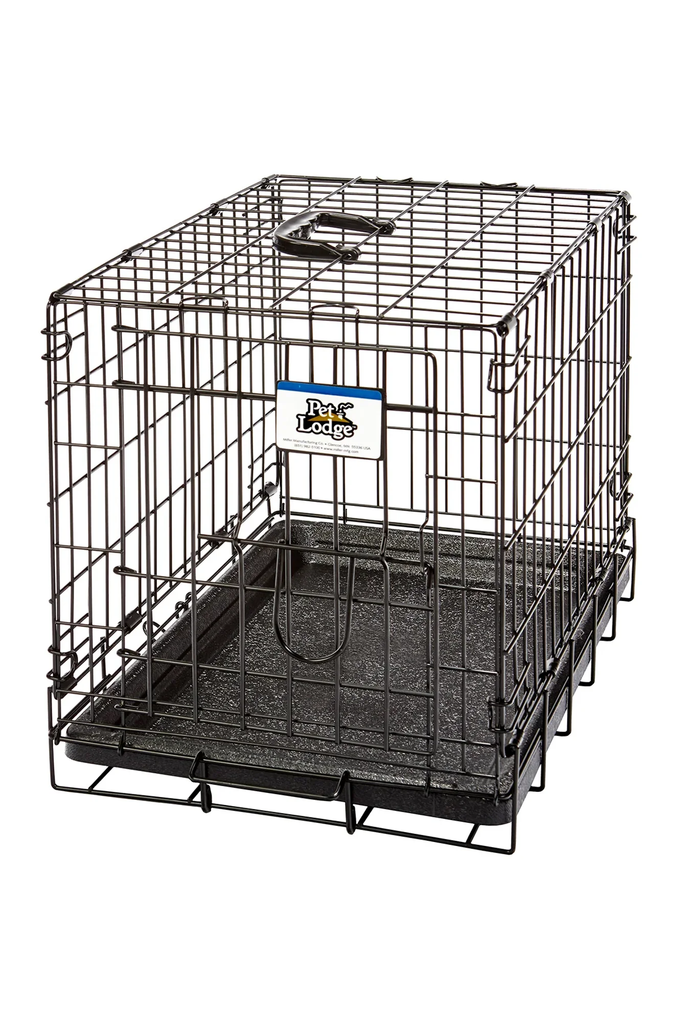 Pet Lodge Double Door Black Dog Crate