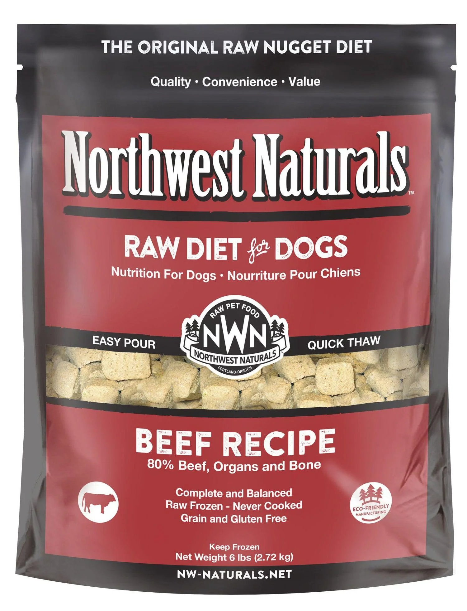Northwest Naturals Beef Nuggets Frozen Raw Dog Food