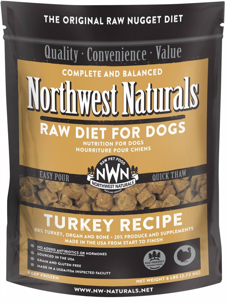 Northwest Naturals Turkey Nuggets Frozen Raw Dog Food