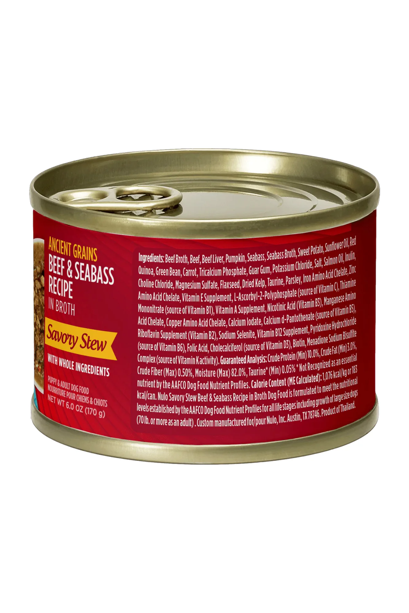 Nulo Ancient Grains Savory Stews Beef and Seabass Wet Dog Food - Image 2