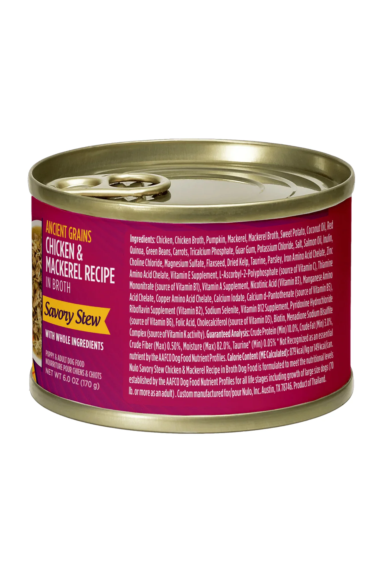 Nulo Ancient Grains Savory Stews Chicken and Mackerel Wet Dog Food - Image 2