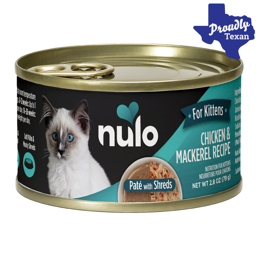 Nulo Chicken and Mackerel Pate with Shreds Wet Kitten Food
