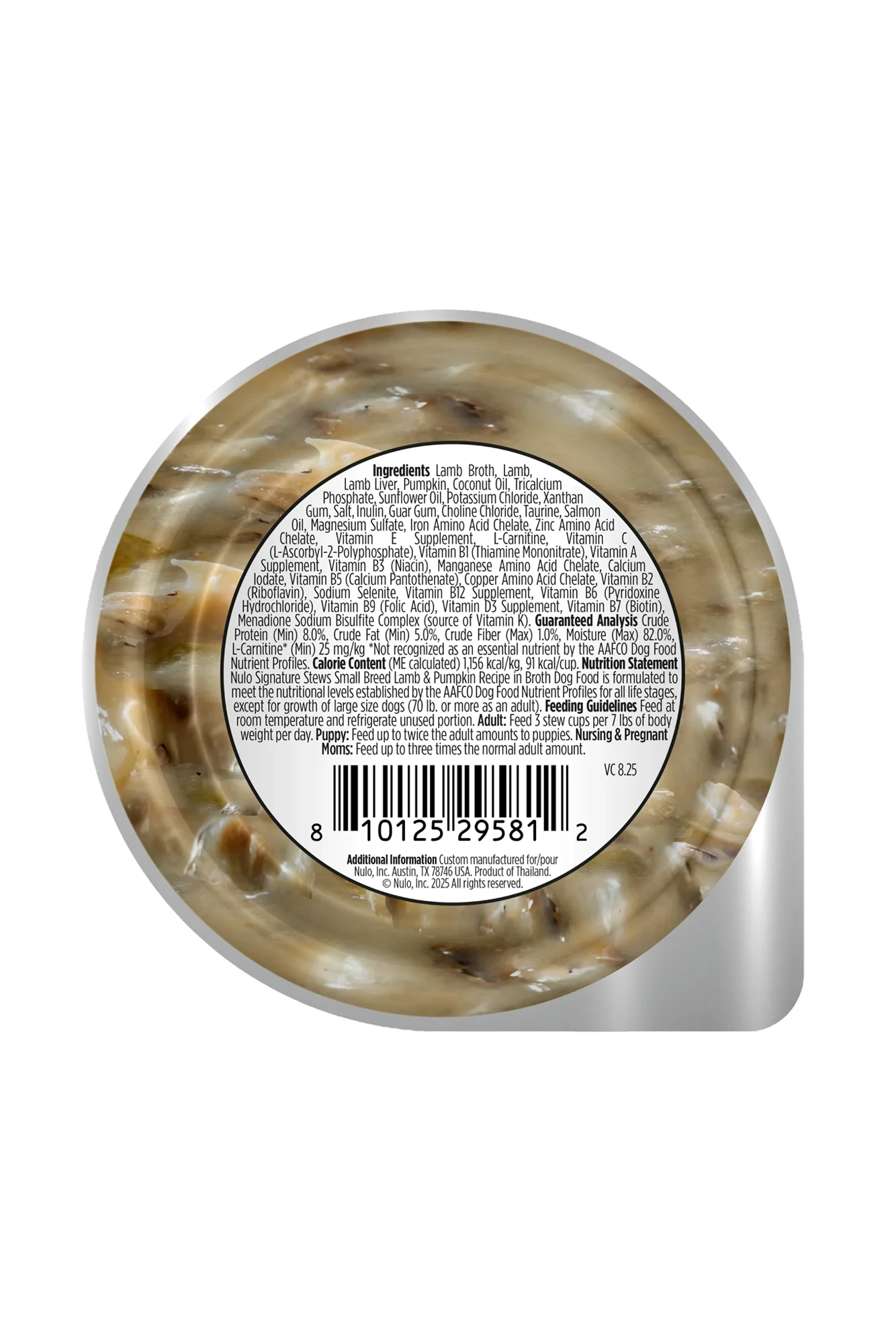 Nulo Signature Stew Small Breed Lamb and Pumpkin Dog Food Cup - Image 2