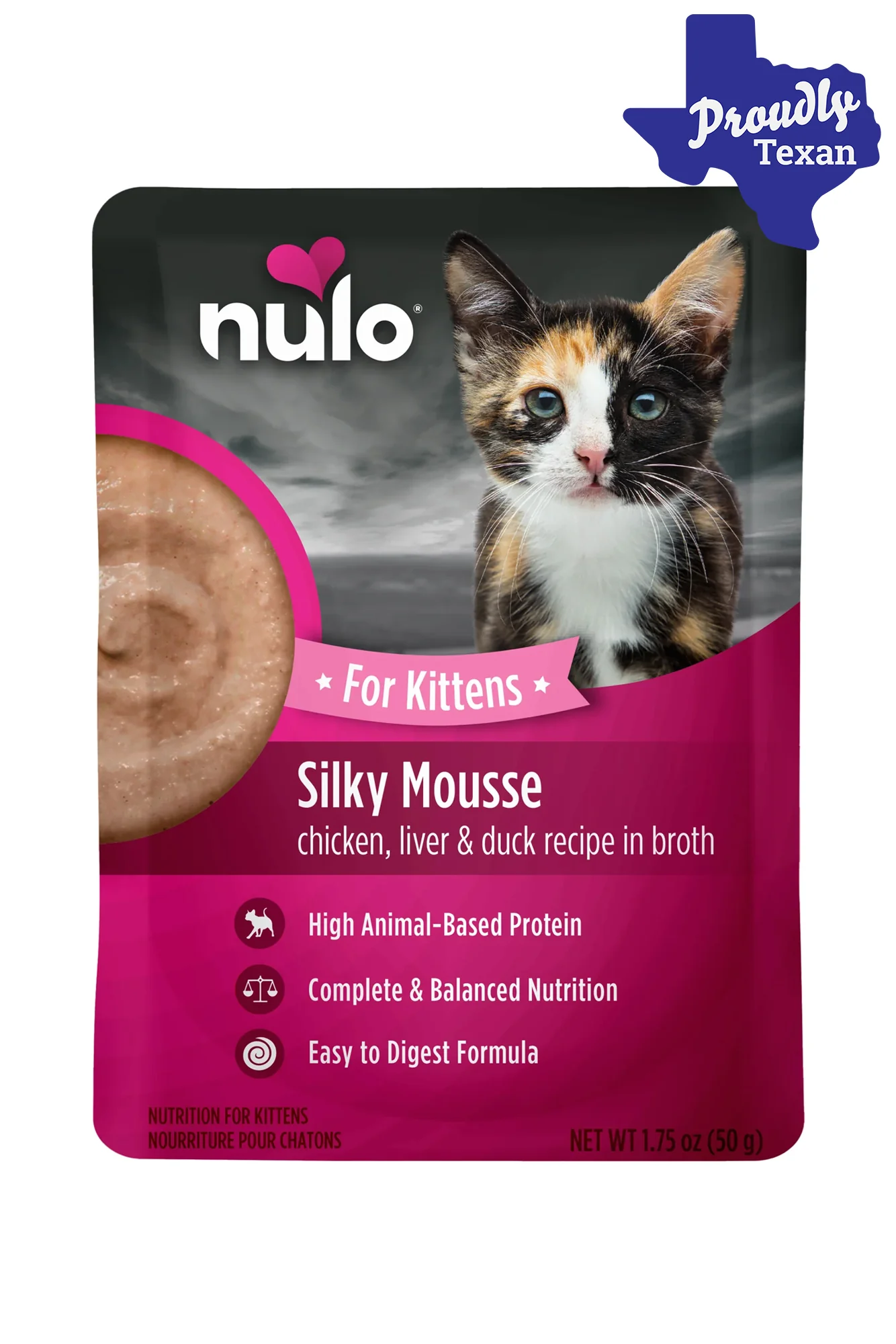 Nulo Kitten Silky Mousse Chicken, Liver, and Duck Kitten Food Pouch