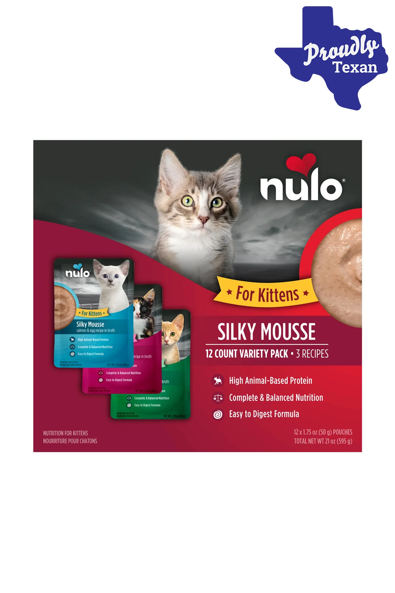 Nulo Kitten Silky Mousse Variety Pack Kitten Food Pouches