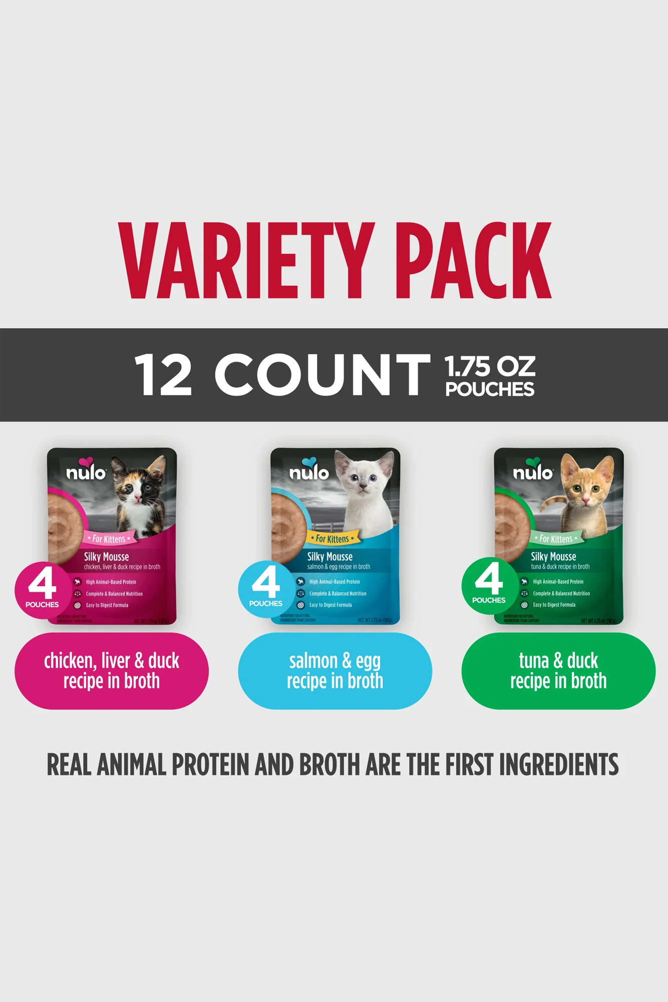 Nulo Kitten Silky Mousse Variety Pack Kitten Food Pouches - Image 3