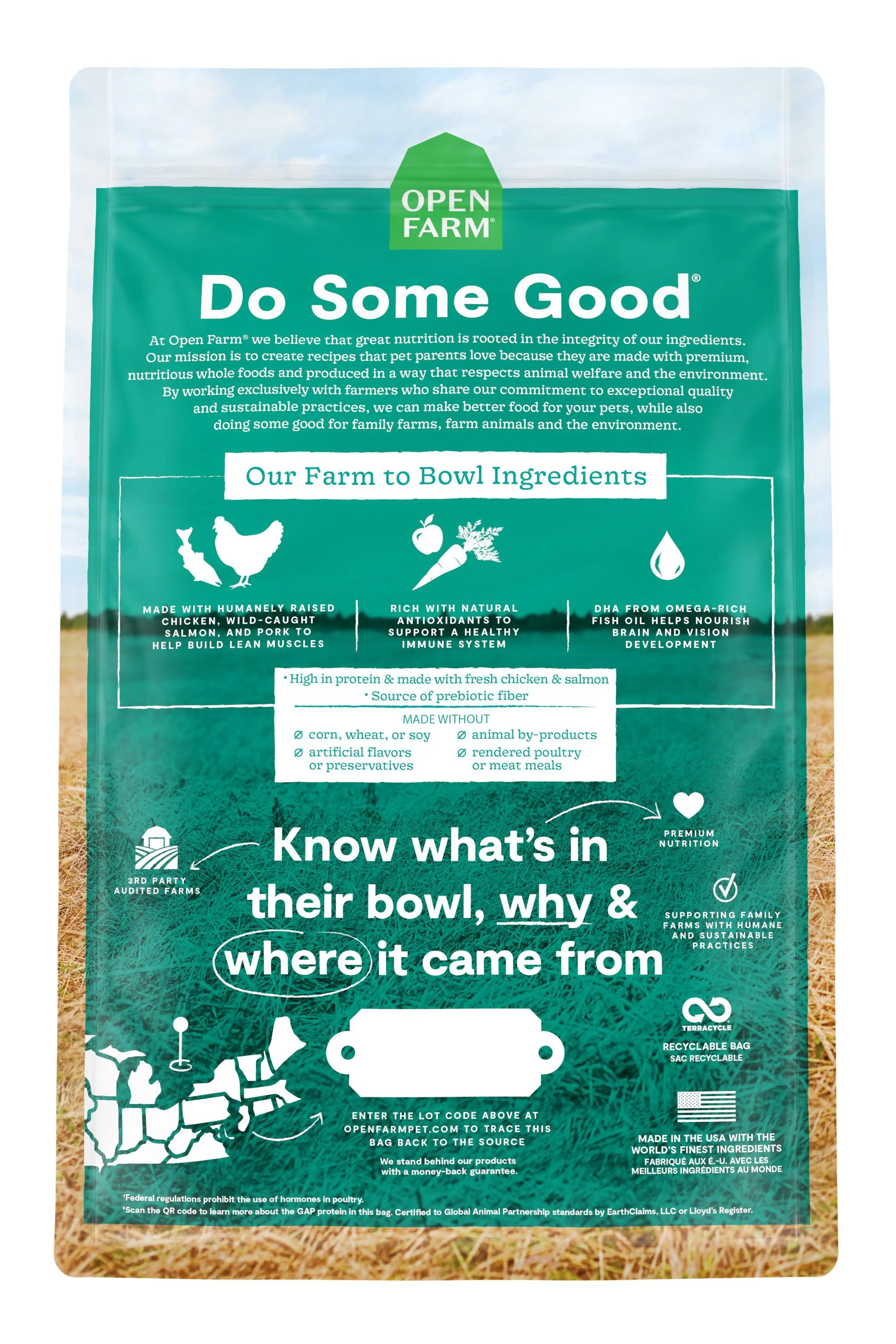 Open Farm Puppy Chicken and Salmon Dry Dog Food - Image 2