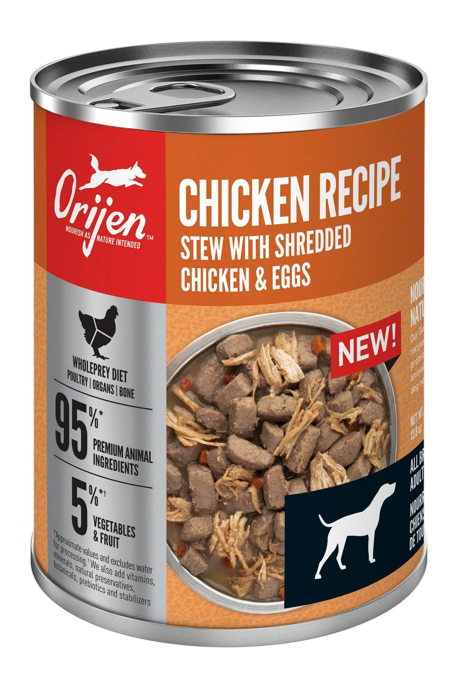 Orijen Chicken Stew Shredded Chicken and Eggs Wet Dog Food