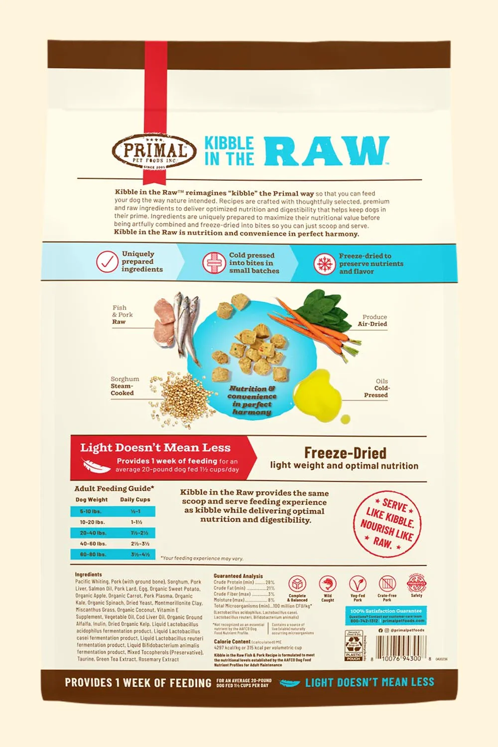 Primal Kibble in the Raw Fish and Pork Dry Dog Food - Image 2