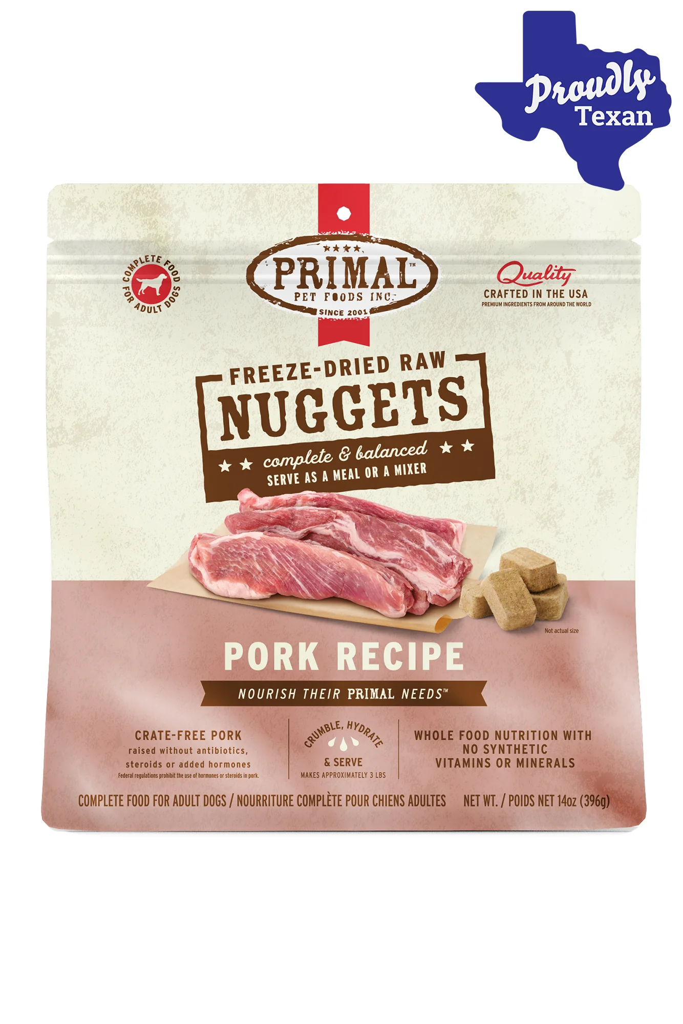Primal Pork Nuggets Freeze-Dried Dog Food