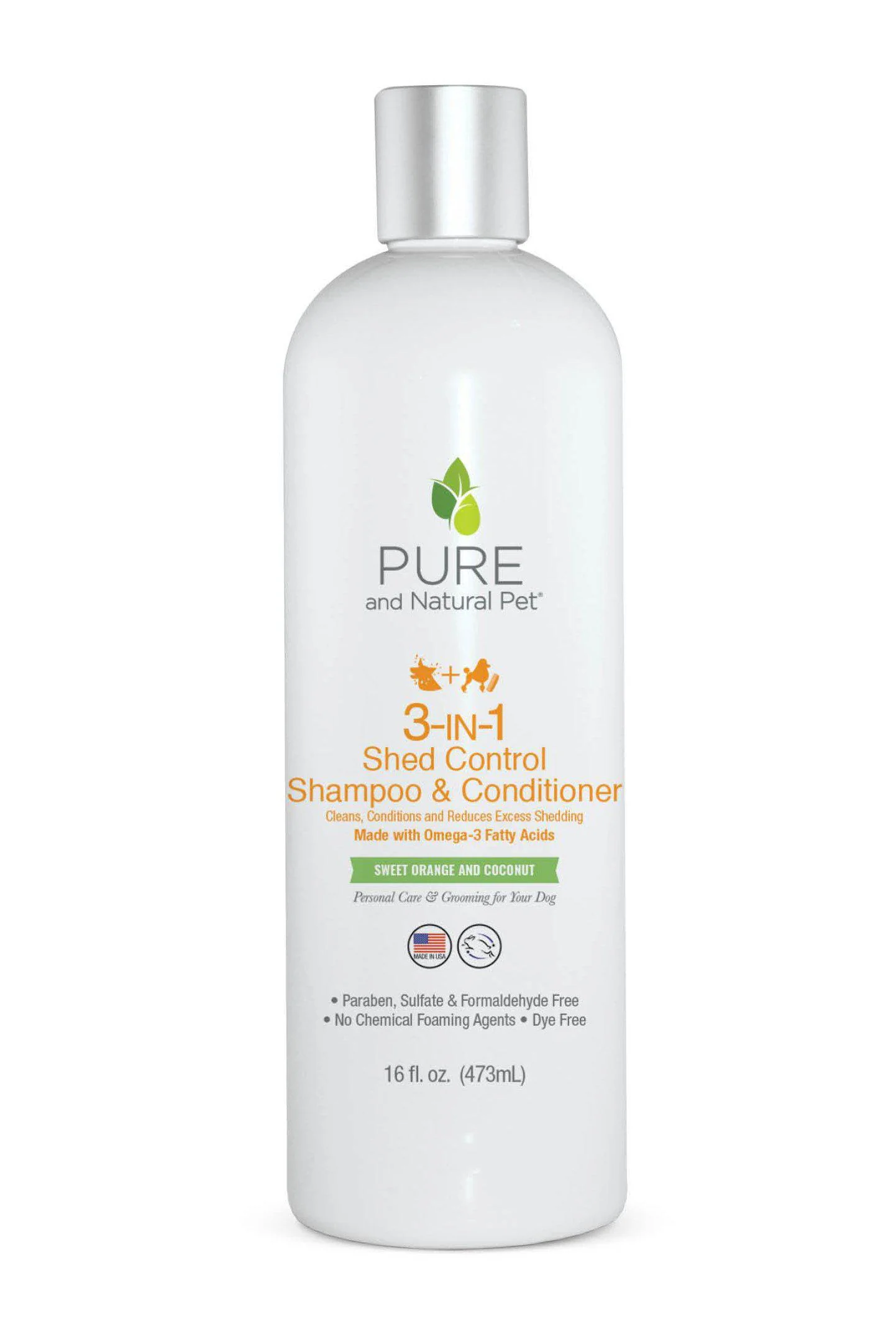 Pure and Natural Shed Control Organic Dog Shampoo & Conditioner
