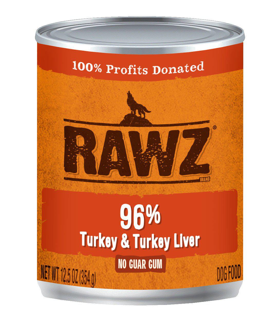 Rawz 96% Turkey and Turkey Liver Pate Wet Dog Food