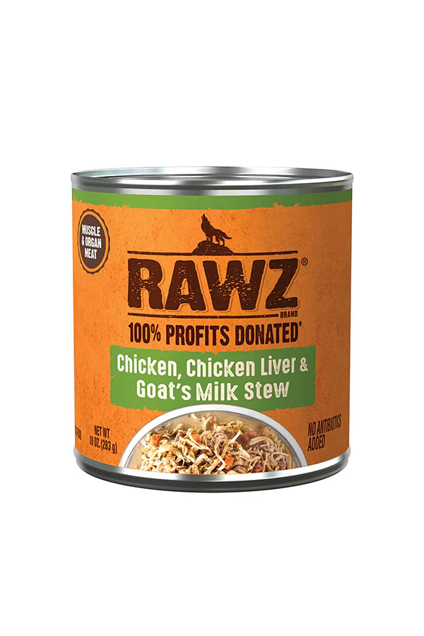 Rawz Chicken, Chicken Liver, and Goat Milk Stew Wet Dog Food