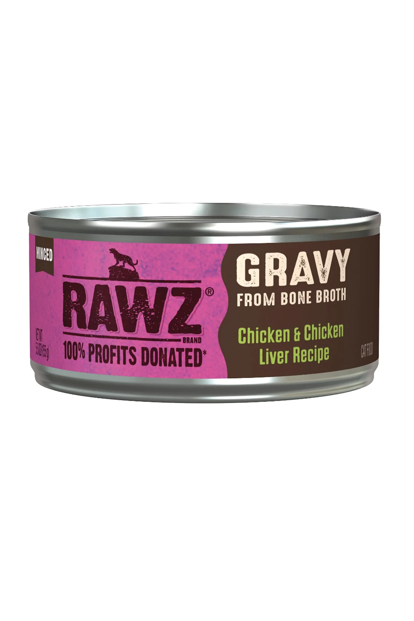 Rawz Gravy Chicken, Chicken Liver, and Pumpkin Minced Wet Cat Food