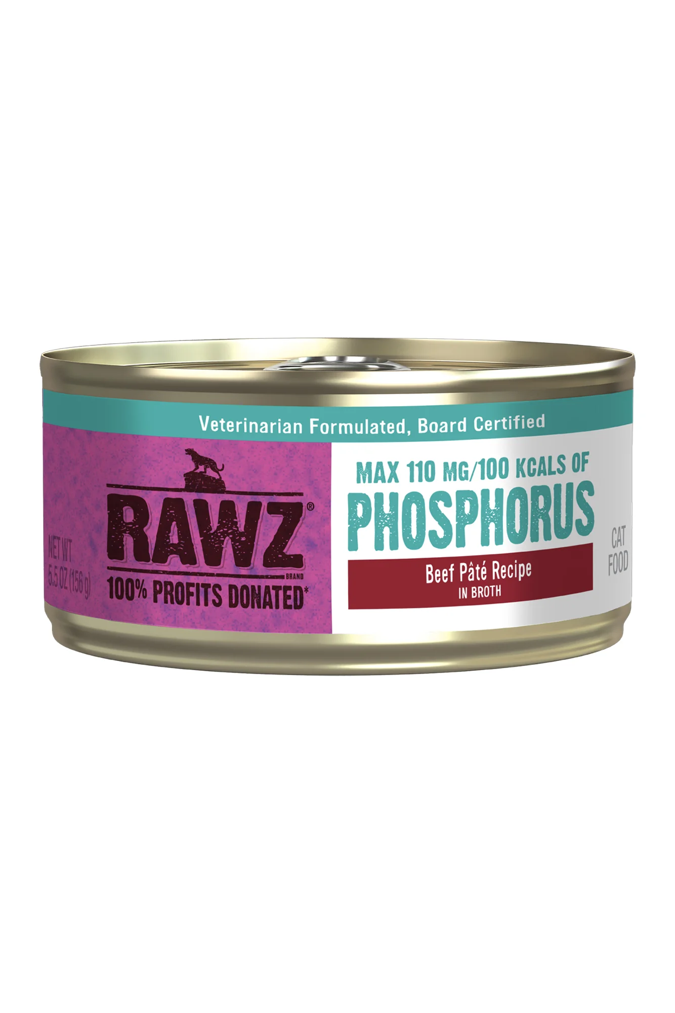 Rawz Low Phosphorus Beef Pate Wet Cat Food