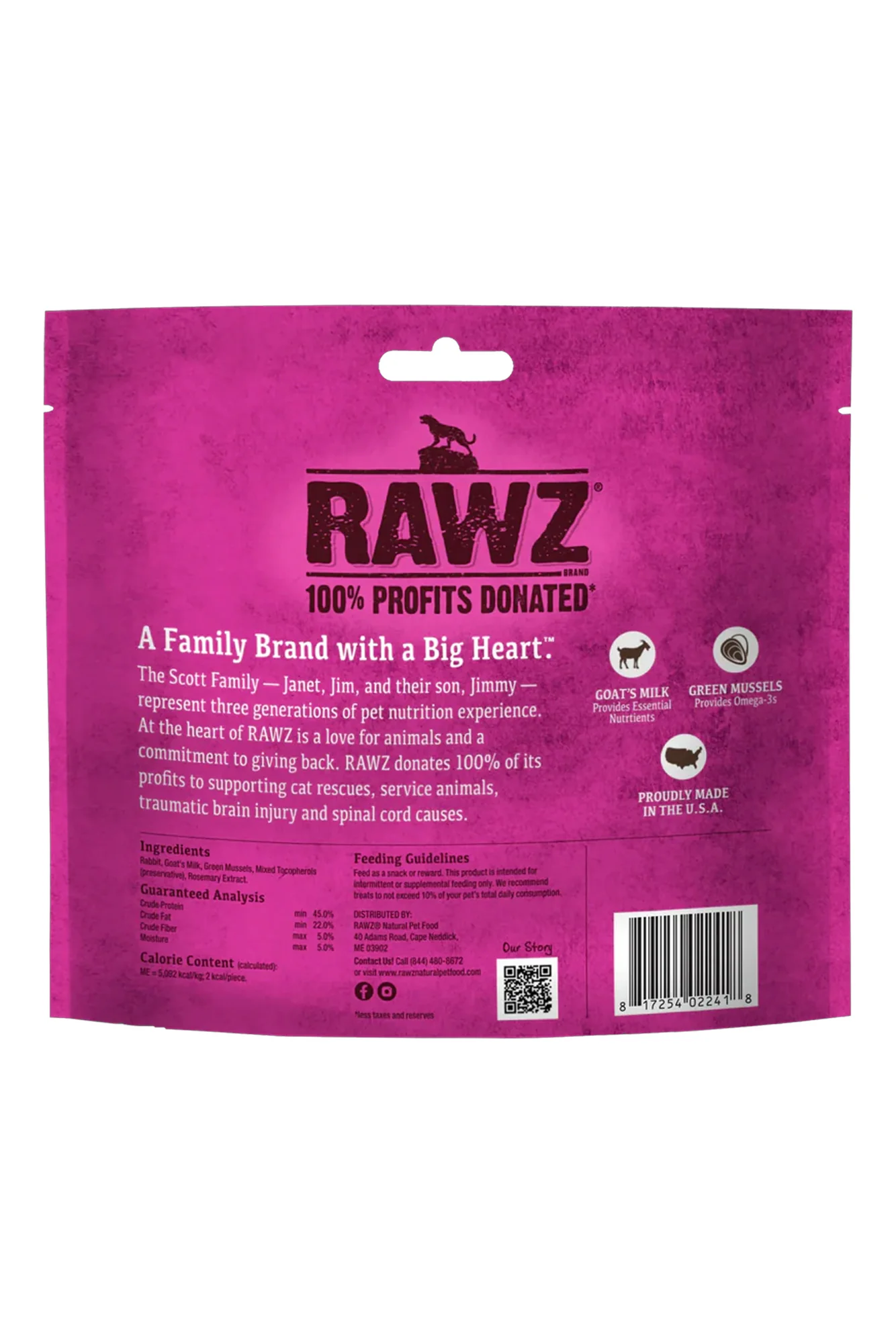 Rawz Rabbit and Goat's Milk Freeze-Dried Cat Treats - Image 2