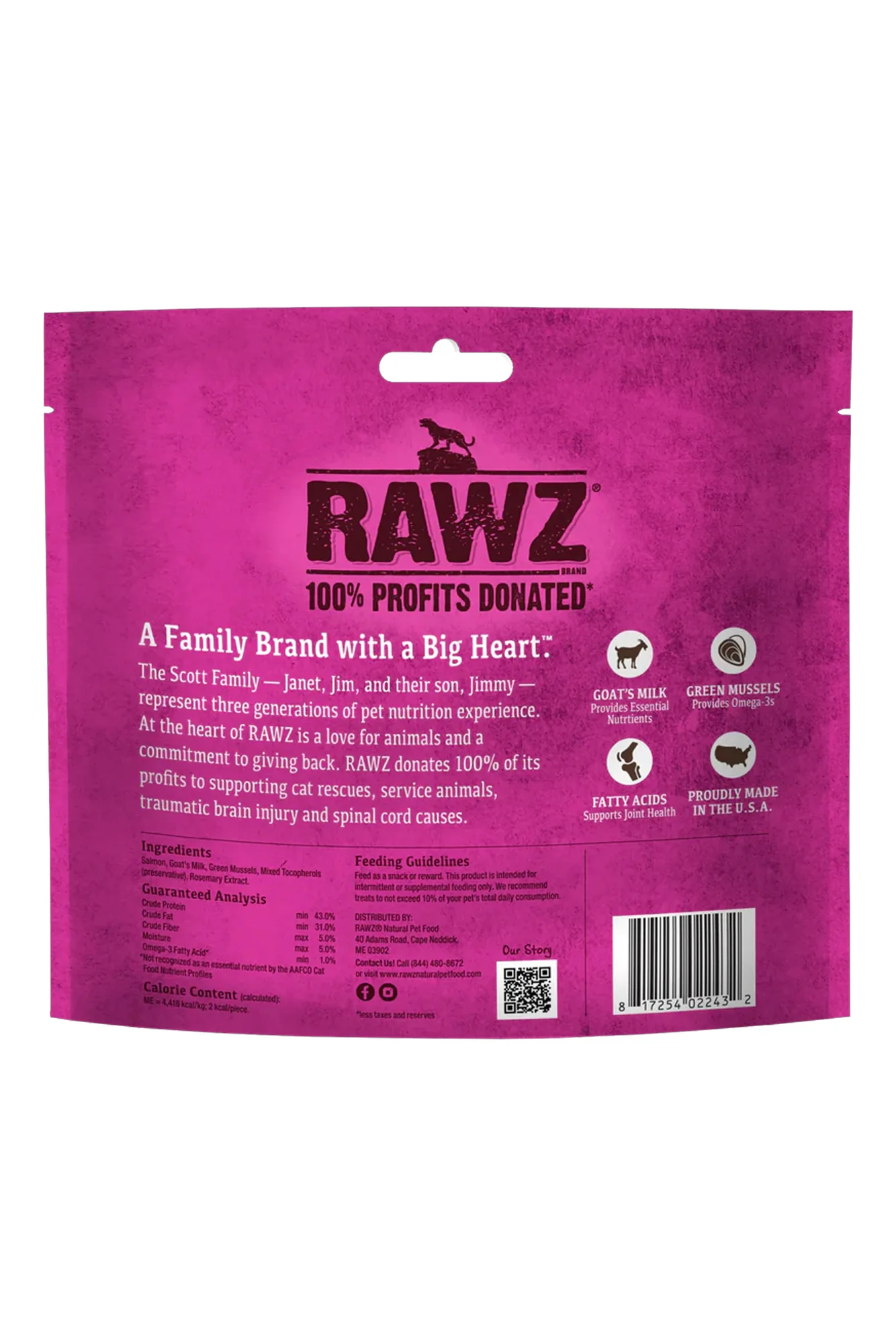 Rawz Salmon and Goat's Milk Freeze-Dried Cat Treats - Image 2
