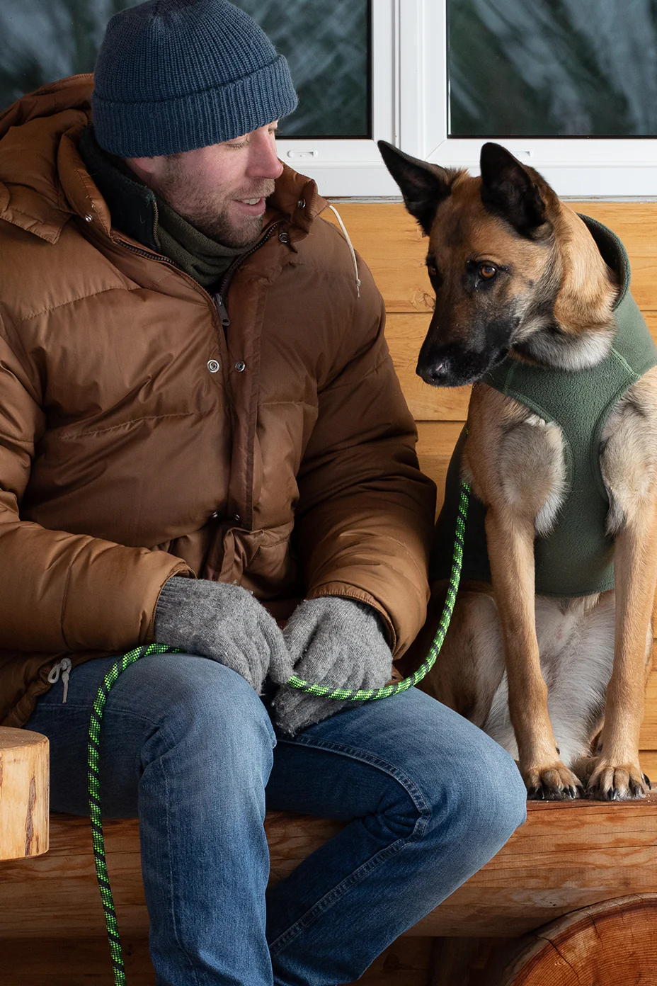 RC Pets Baseline Fleece Dark Olive with Green Dog Jacket - Image 2