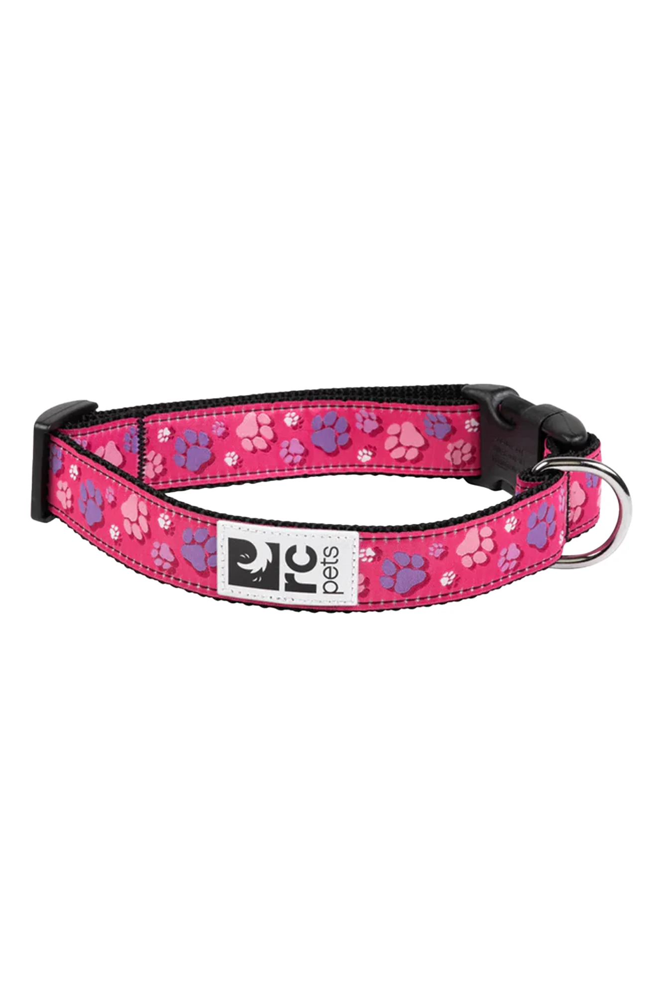 RC Pets Fresh Tracks Pink 3/4" Dog Clip Collar