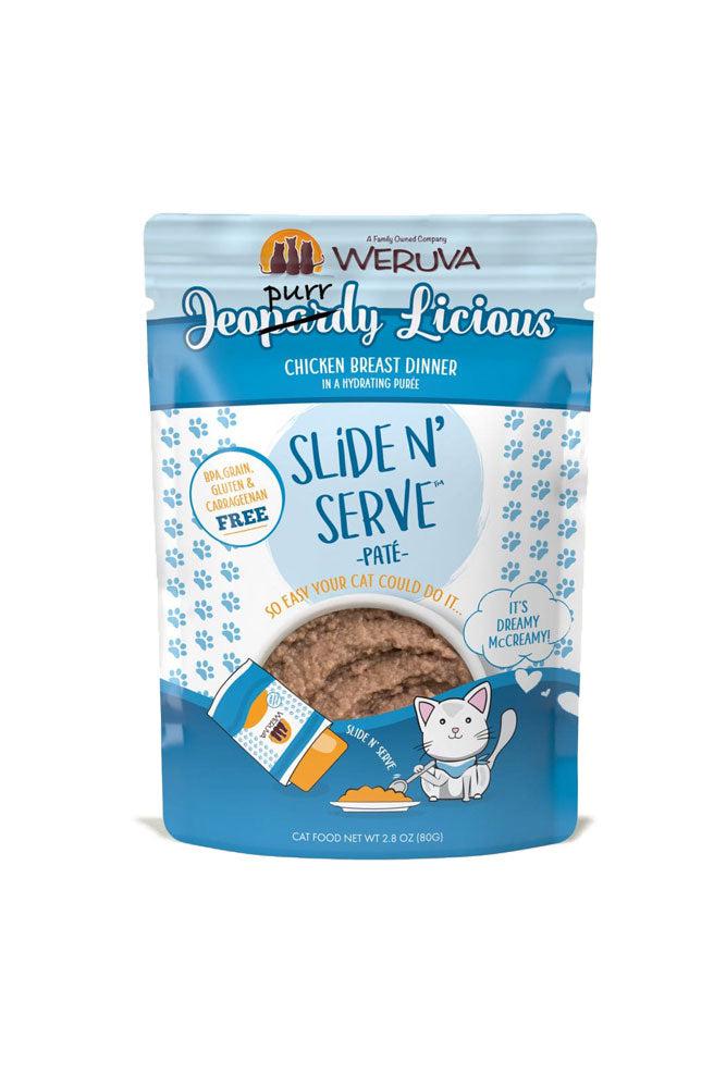 Weruva Slide N' Serve Pate Jeopurrdy Licious Puree Wet Cat Food Pouch