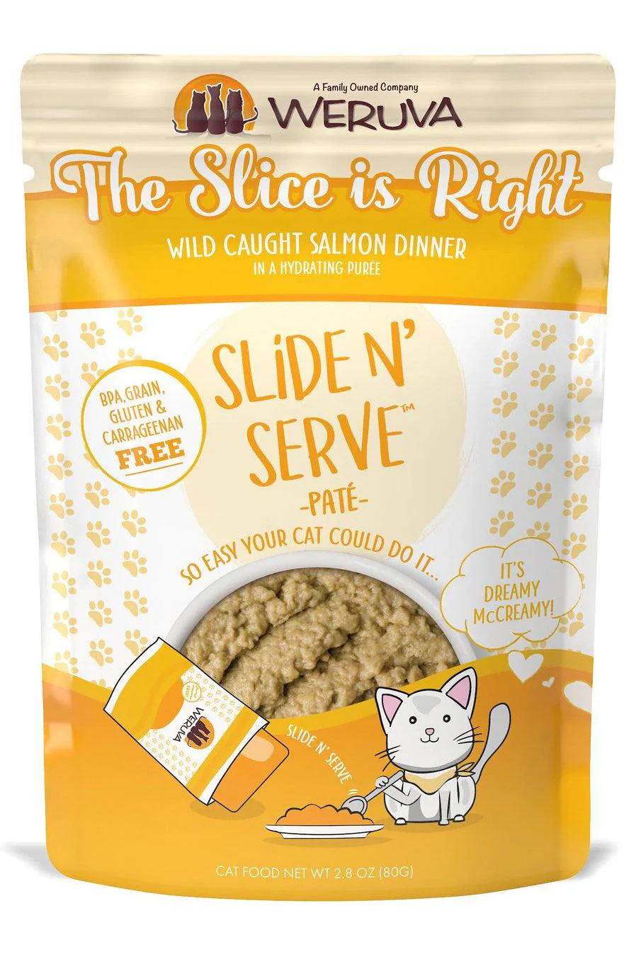 Weruva Slide N' Serve Pate The Slice is Right Puree Wet Cat Food Pouch