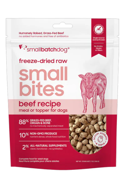 Small Batch Beef Small Bites Freeze-Dried Dog Food