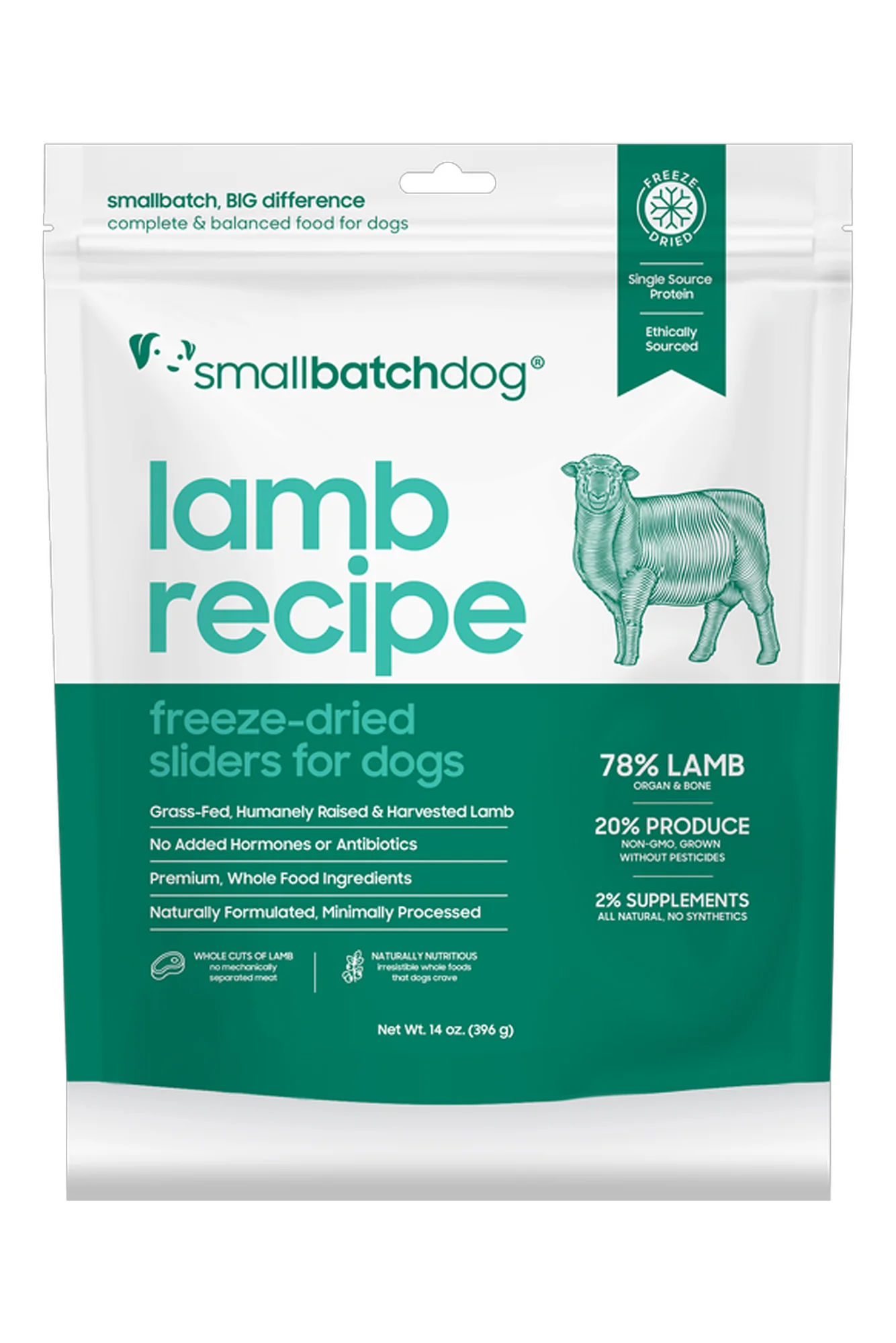 Small Batch Lamb Freeze Dried Raw Dog Food
