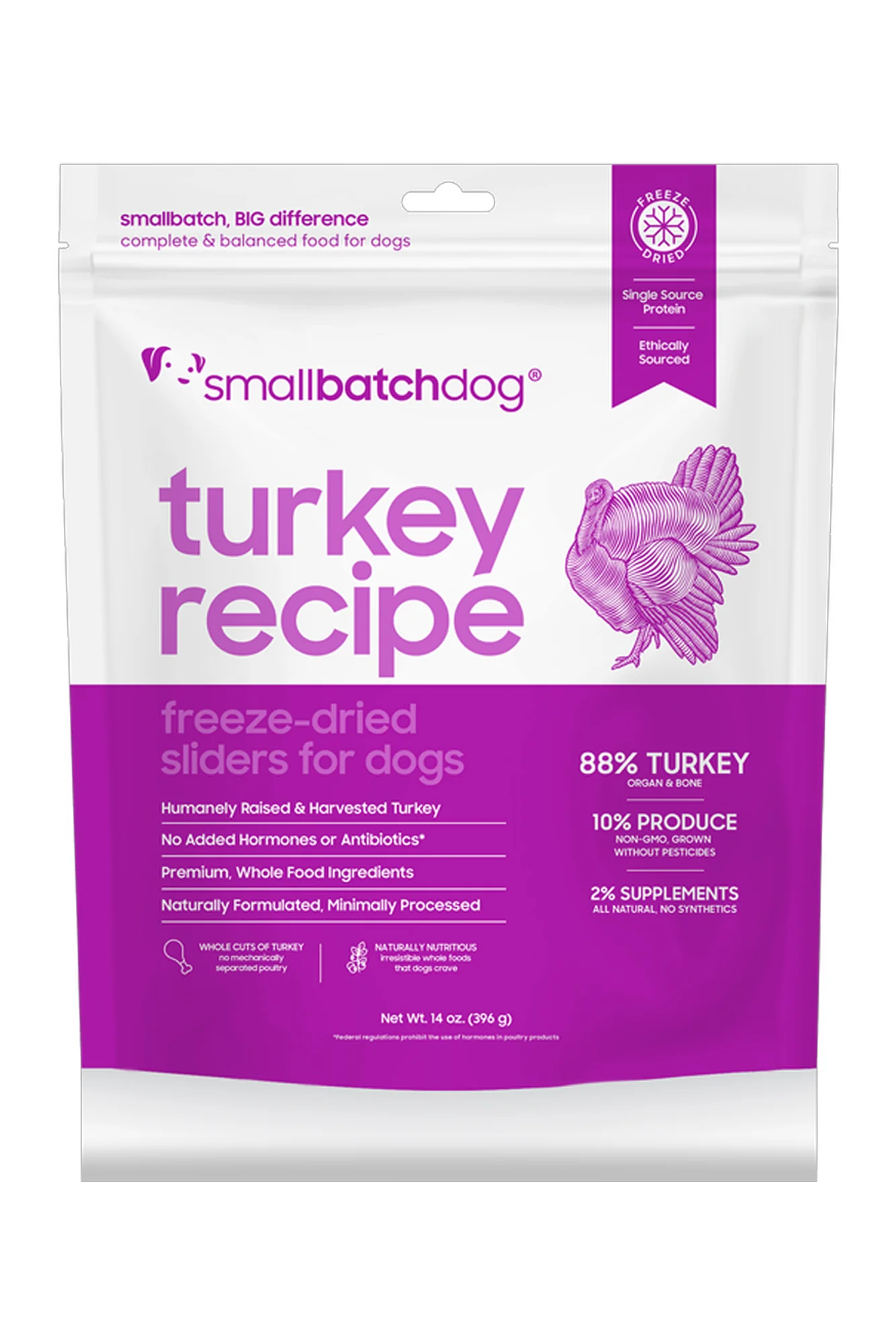 Small Batch Turkey Freeze Dried Raw Dog Food