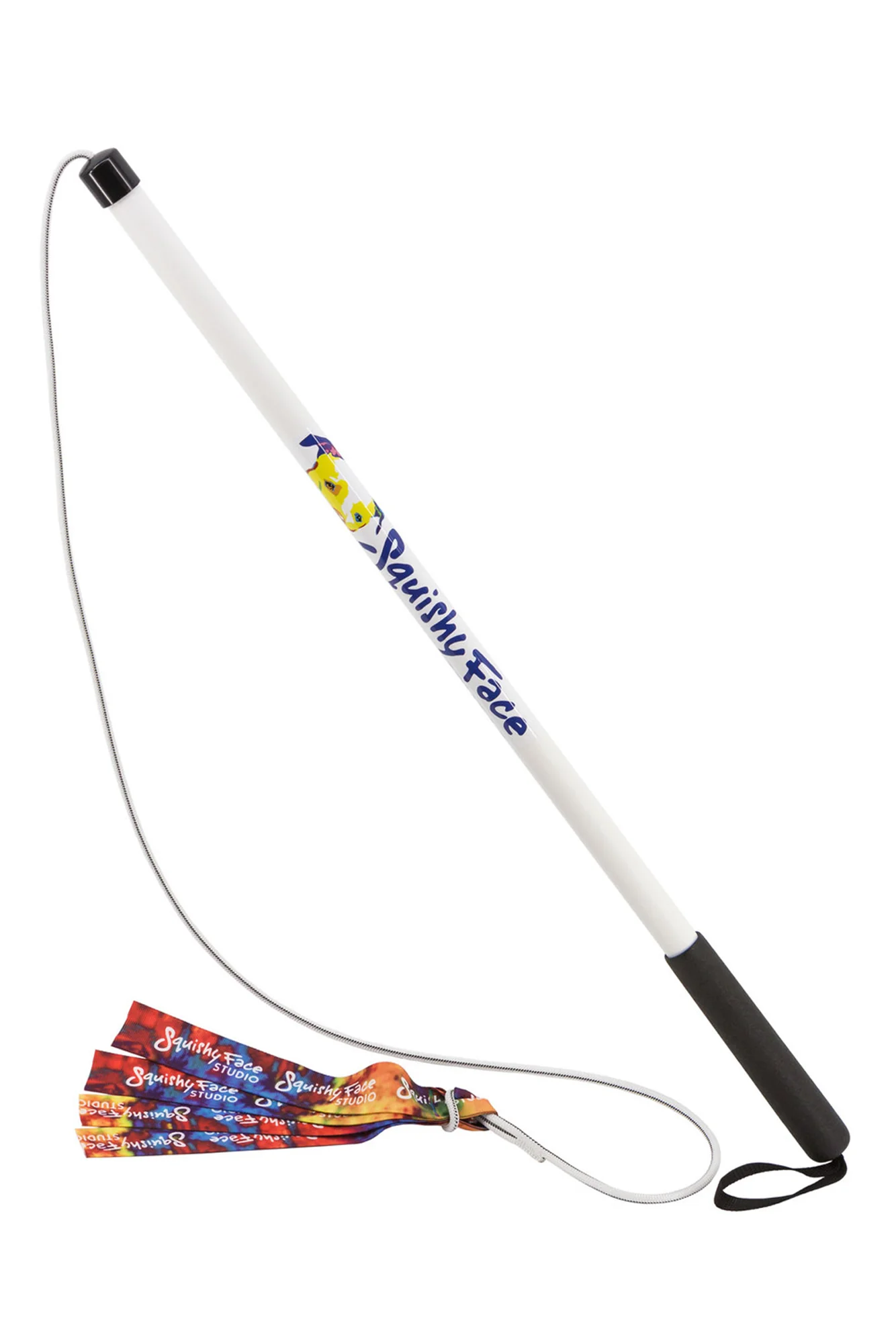 Squishy Face Rainbow Flirt Pole V2 with Squeaker