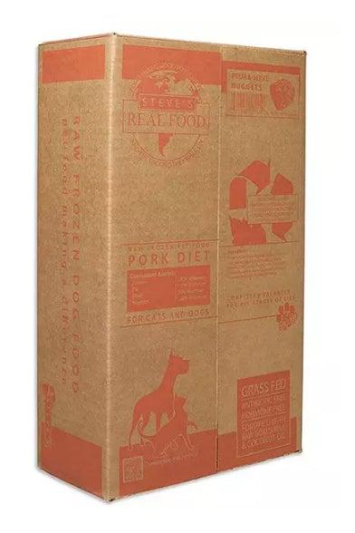 Steve's Real Food BARF Pork Bulk Patties Frozen Raw Dog Food