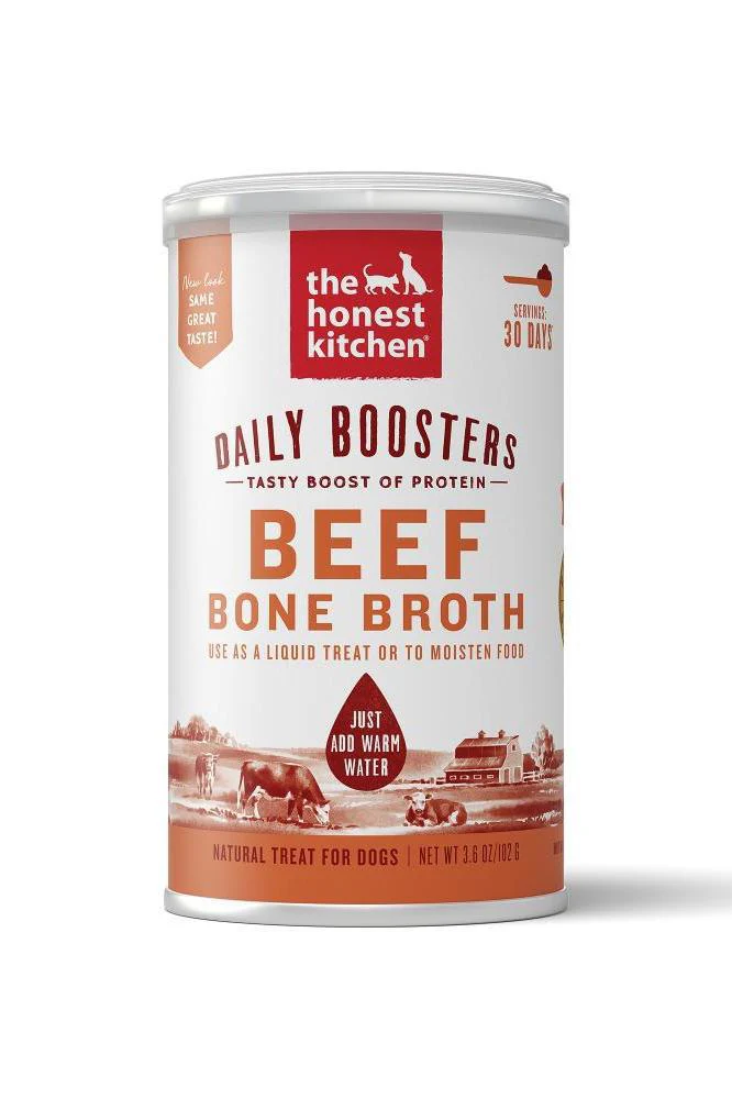 The Honest Kitchen Daily Boosters Instant Beef Bone Broth with Turmeric Pet Supplement